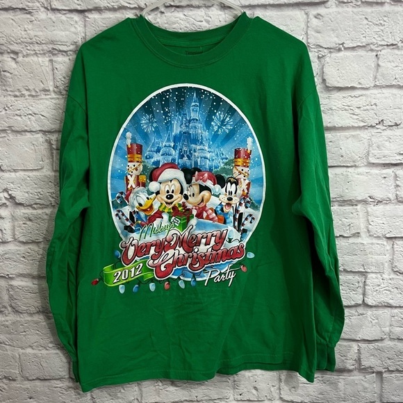 Disney Adult Shirt 2012 Mickey's Very Merry Christmas Party large - Picture 1 of 4